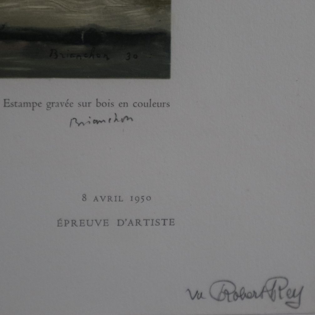 Braque / Brianchon - Zwei Farbholzschnitte aus Estampes Introduction de Robert Rey (1950), 1x Georg - Image 9 of 9