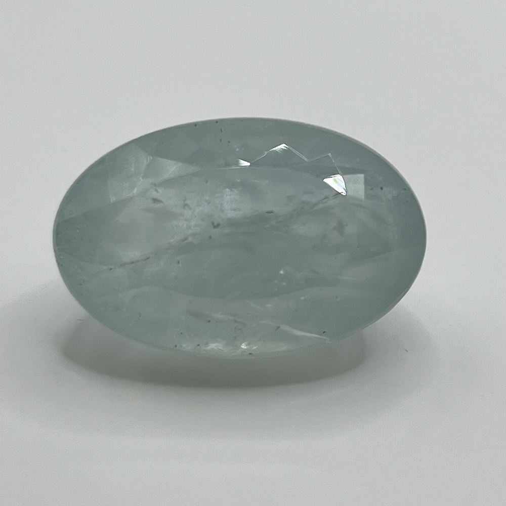 Aquamarin - 46.95ct, hell blau, ovaler Cabochon, Zertifikat "ITGLR", Nr. S209322791 - Image 3 of 5