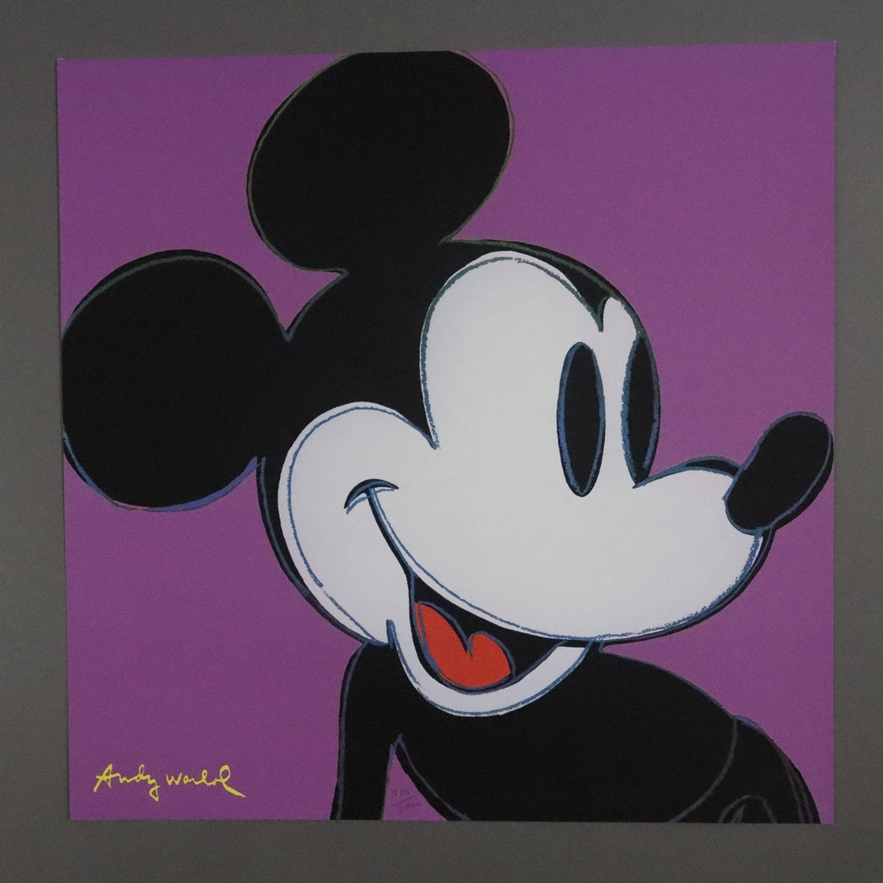 Warhol, Andy (1928 Pittsburgh - 1987 New York, nach) - "Mickey Mouse", 9 Granolithographien in vers - Image 7 of 11