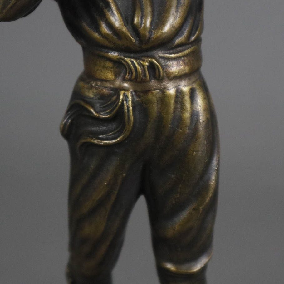 Flötenspieler - Gießerei "Lancini", Italien 20. Jh., Bronze, braun patiniert, vollrunde Figur eines - Image 4 of 9