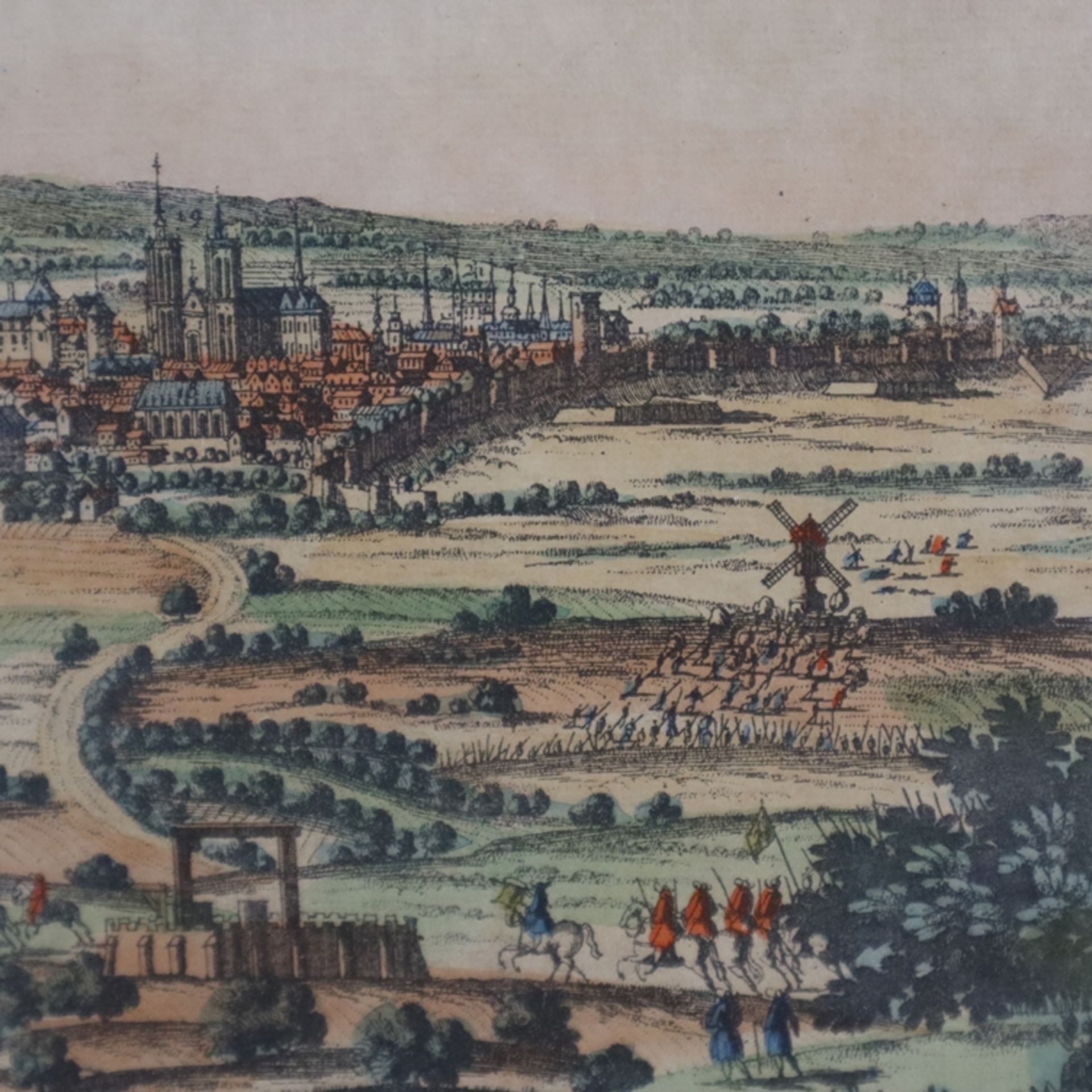 Kleine Panormaansicht von Brüssel - „Brusselles Ville du Duché de Brabant et Residence du Gouverneu - Bild 6 aus 7