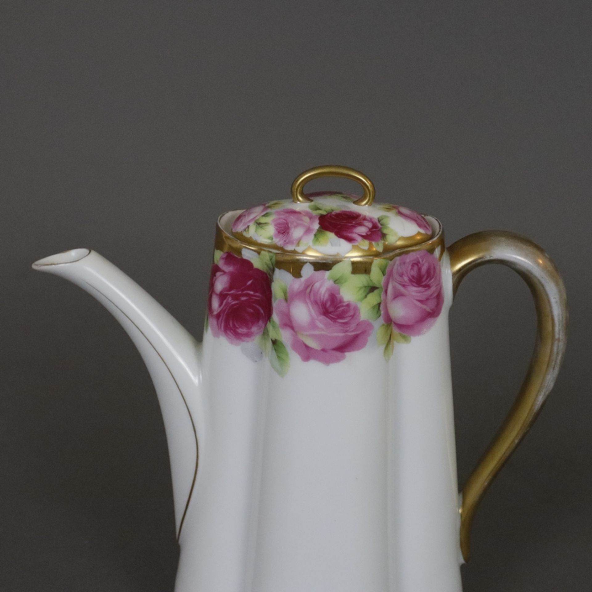 Kaffeekern - Rosenthal, Kronach Bavaria, Form Chrysanthème, Dekor Cäcilie, Porzellan mit umlaufende - Image 2 of 9