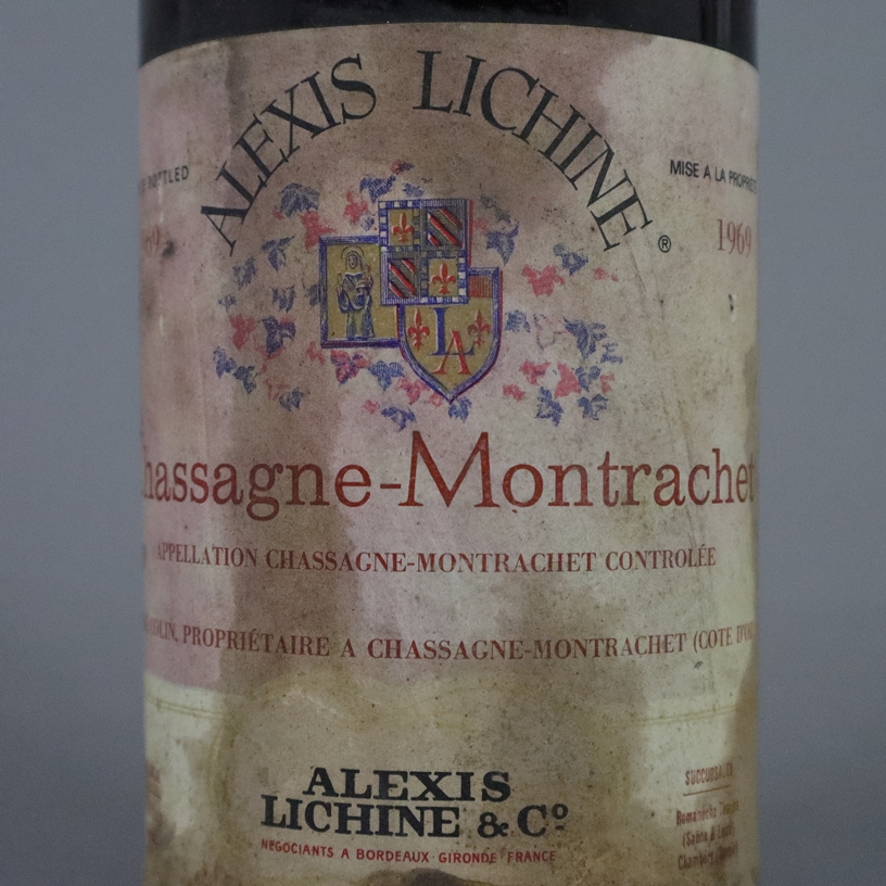 Weinkonvolut - 2 Flaschen 1969 Alexis Lichine Chassagne-Montrachet Côte de Beaune, France, 750 ml, - Image 3 of 6