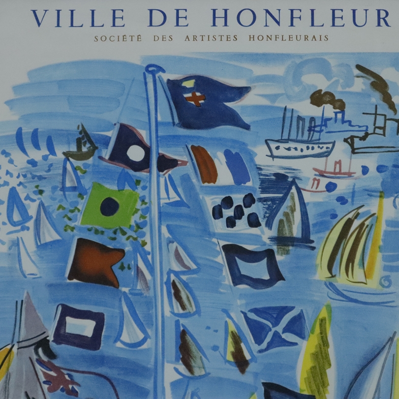 Dufy, Raoul (1877 Le Havre - Forcalquier 1953) - Hommage à Raoul Dufy Ville de Honfleur, 1954, Orig - Image 3 of 5