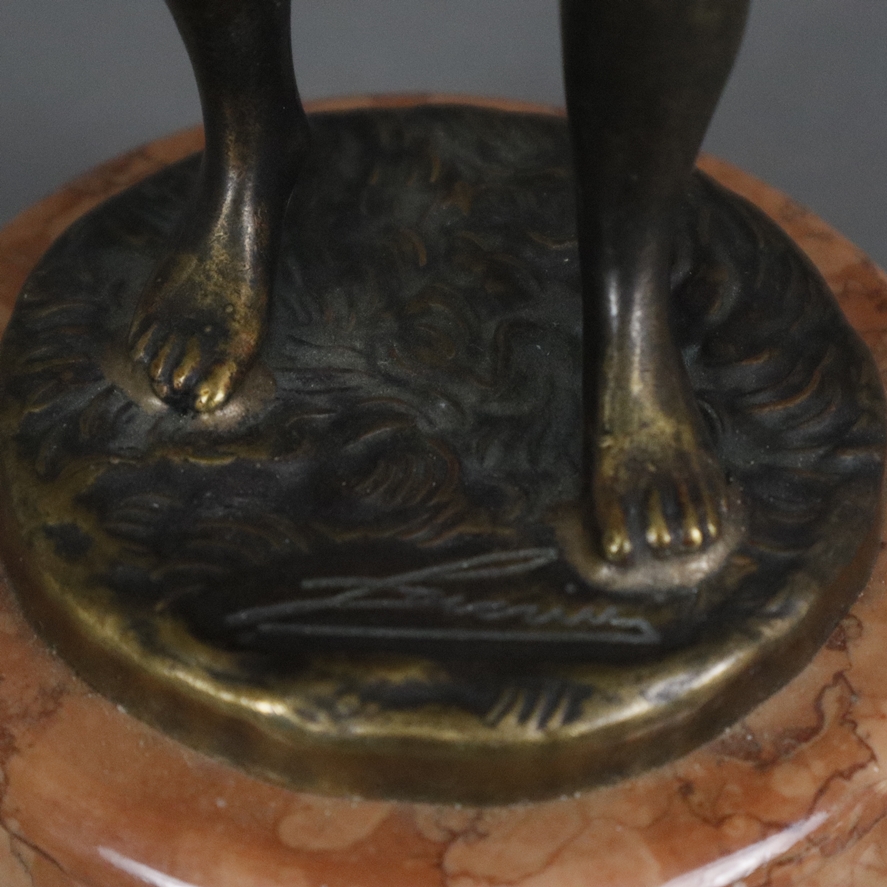 Flötenspieler - Gießerei "Lancini", Italien 20. Jh., Bronze, braun patiniert, vollrunde Figur eines - Image 5 of 9