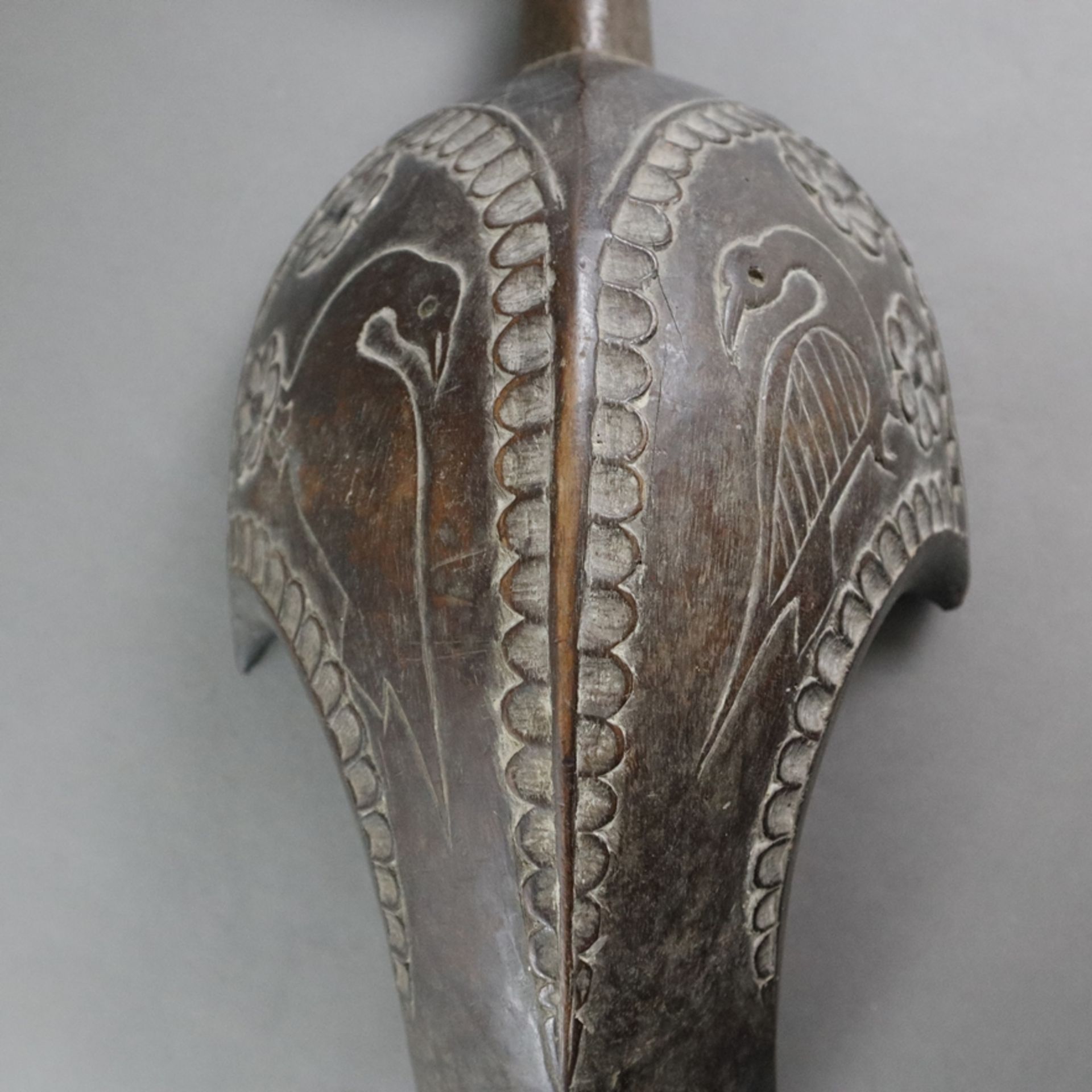 Kurzhalsgeige Sarinda - Afghanistan/Indien/Pakistan, 19. Jh./um 1900, bootsförmig gekrümmter, bauch - Image 7 of 8
