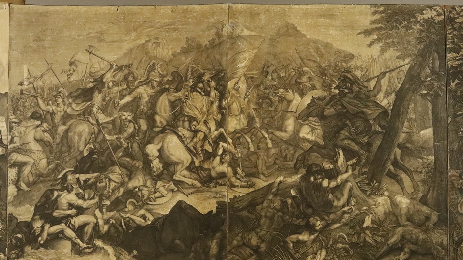 Audran, Gerard: (1640 Lyon - Paris 1703) - Leporello mit drei Schlachtenszenen nach Charles Le Brun - Image 10 of 14