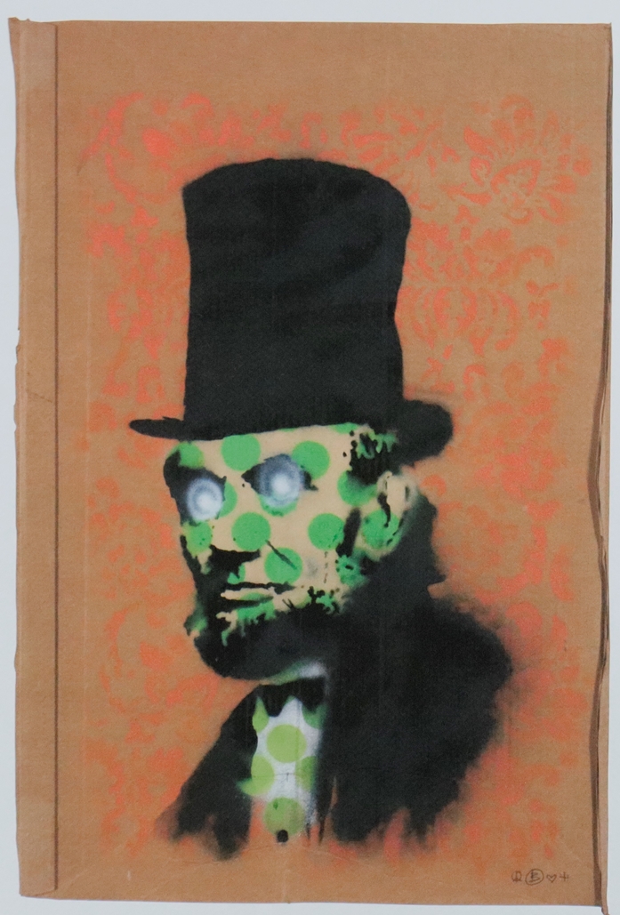 Banksy - "Abraham Lincoln", Farblithografie auf Bütten mit zwei Blindstempeln, eins davon "P. O. W.