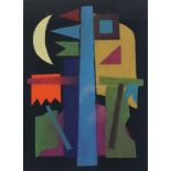 Tesmar, Ruth (*1951) - "Arche mit Mond", Farblithografie, 1995, unten mit Bleistift signiert, datie