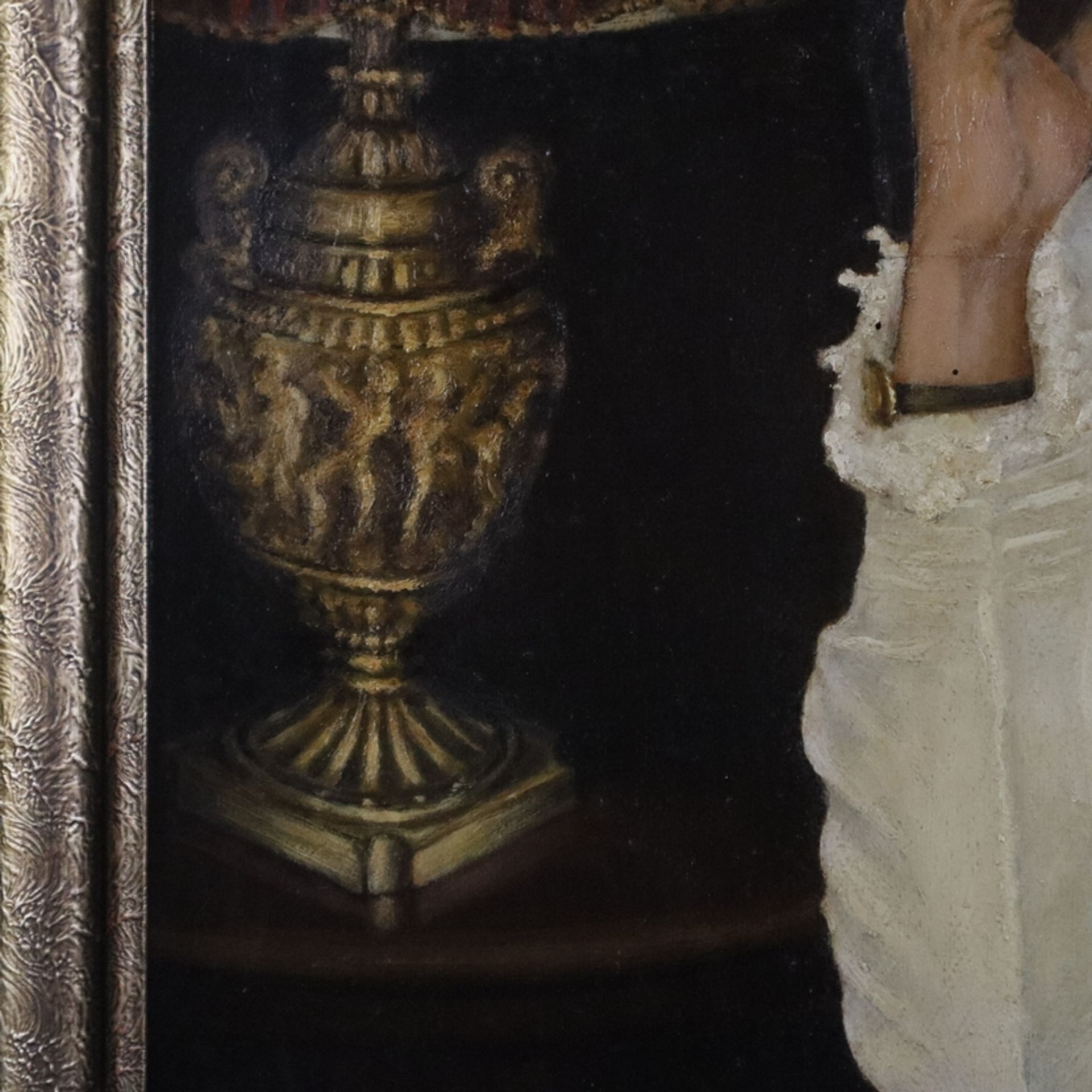 Müller-Doering, E. (Ende 19./20.Jh.) - Portrait von Franziska Müller, Öl auf dickem Malkarton, unte - Bild 7 aus 12
