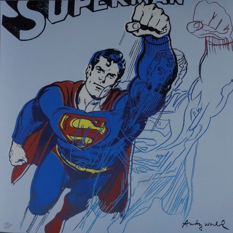 Warhol, Andy (1928 Pittsburgh - 1987 New York, nach) - "Superman", Granolithographie auf festem Pap