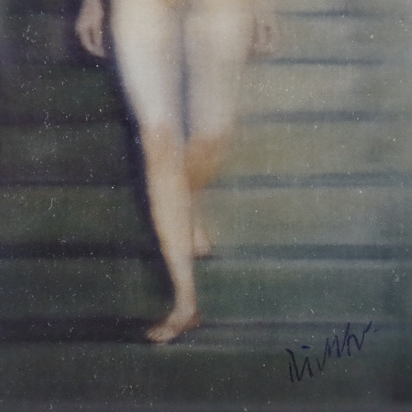 Richter, Gerhard (*1932 Dresden) - "Ema - Akt auf einer Treppe", Multiple, handsignierte Kunstpostk - Image 4 of 4