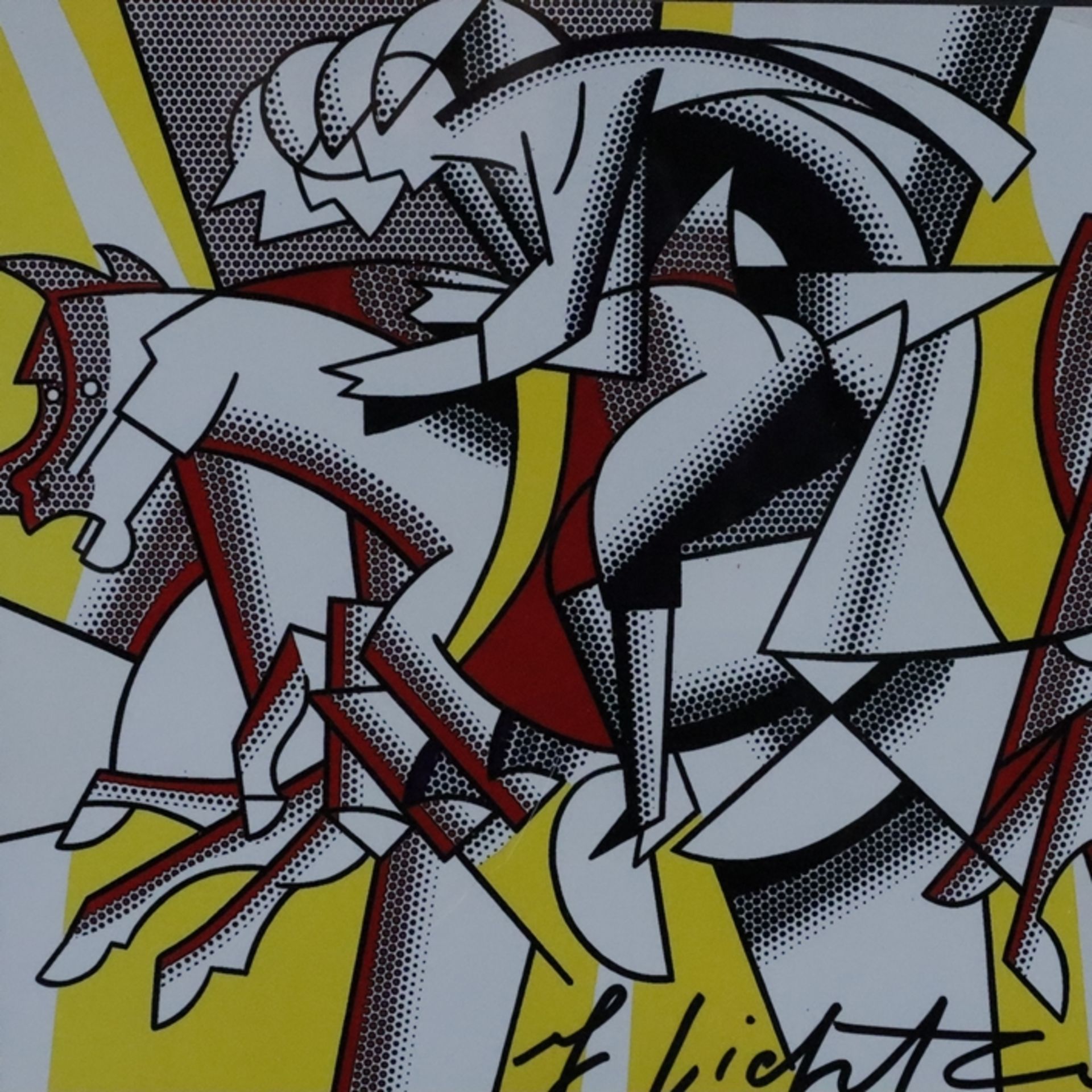 Lichtenstein, Roy (1923 New York - 1997 ebenda, nach) - ''The Red Horseman'', Multiple/Farbdruck au - Bild 3 aus 5