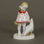 Seltene Porzellanfigur "Mädchen mit Huhn" - Rosenthal, Kunstabteilung Selb, 1930er Jahre, Porzellan