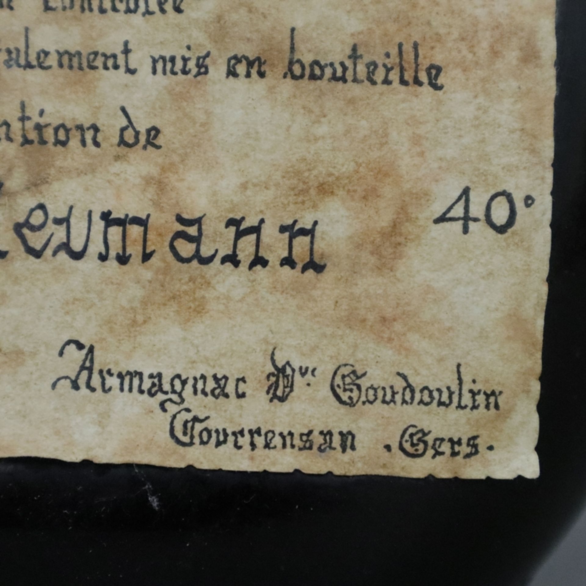 Armagnac - Vieil, 1929, Goudoulin, France, 70 cl, 40%, Füllstand: Mid Shoulder - Bild 5 aus 5