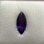 Loser Amethyst - 4,02 ct, Herkunft: Brasilien, purpur, Marquiseschliff, Maße: 17,8 x 7,9x 5,2 mm, Z