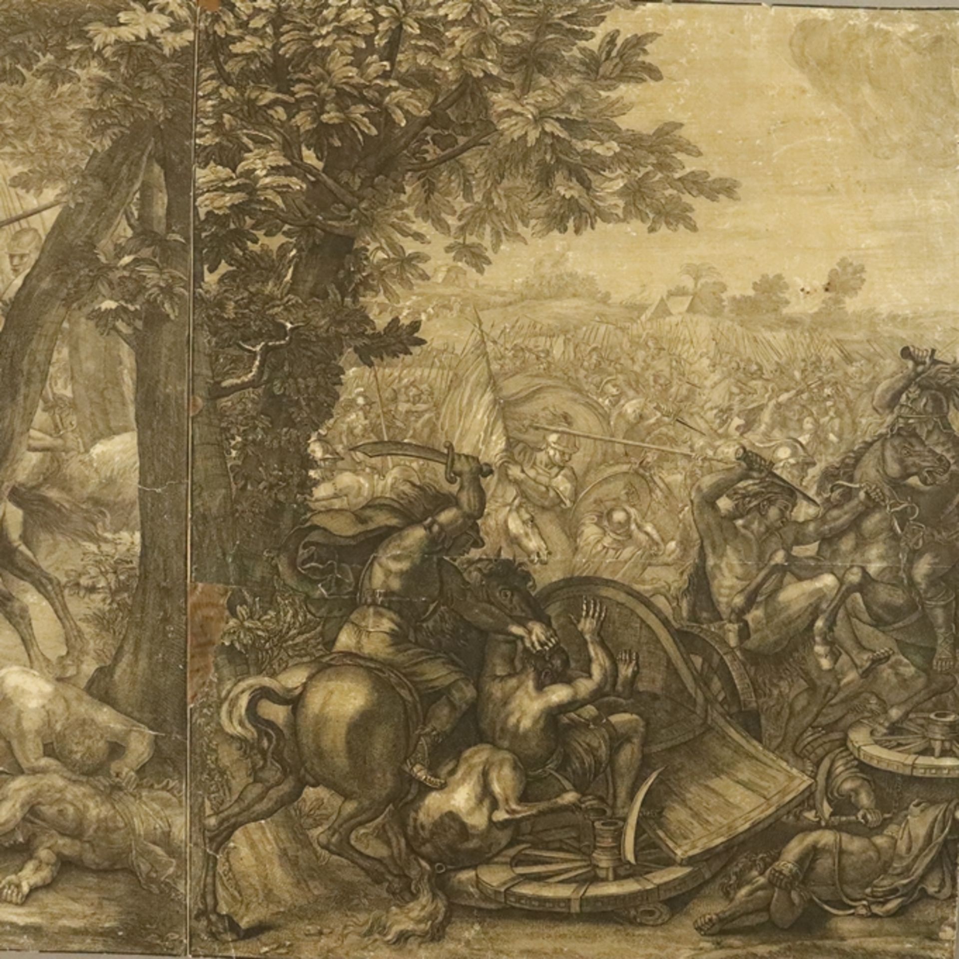 Audran, Gerard: (1640 Lyon - Paris 1703) - Leporello mit drei Schlachtenszenen nach Charles Le Brun - Bild 12 aus 14