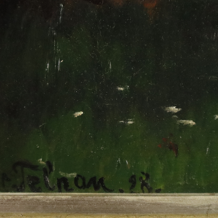 Unbekannte/r Künstler/in (1. Hälfte 20. Jh.) - "Kirschblüte", Öl auf Leinwand, unten links undeutli - Image 8 of 9