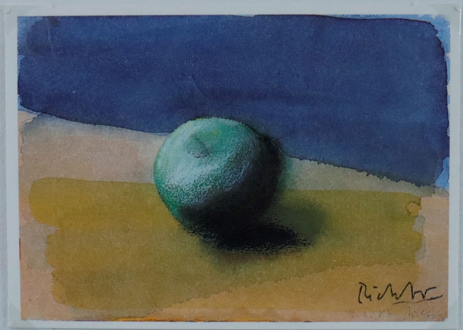 Richter, Gerhard (*1932 Dresden) - "Apfel", Kunstpostkarte nach einer Zeichnung von 1987, unten rec