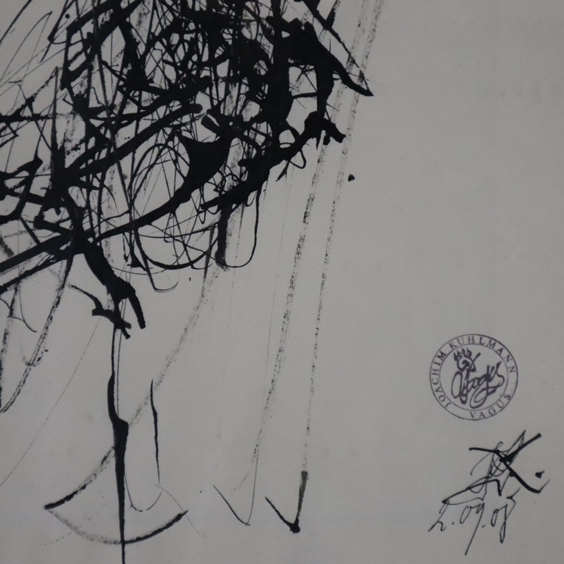 Kuhlmann, Joachim (*1943) - Figurenlandschaft, 2008, Feder/Tusche auf Papier, unten rechts monogram - Bild 4 aus 5