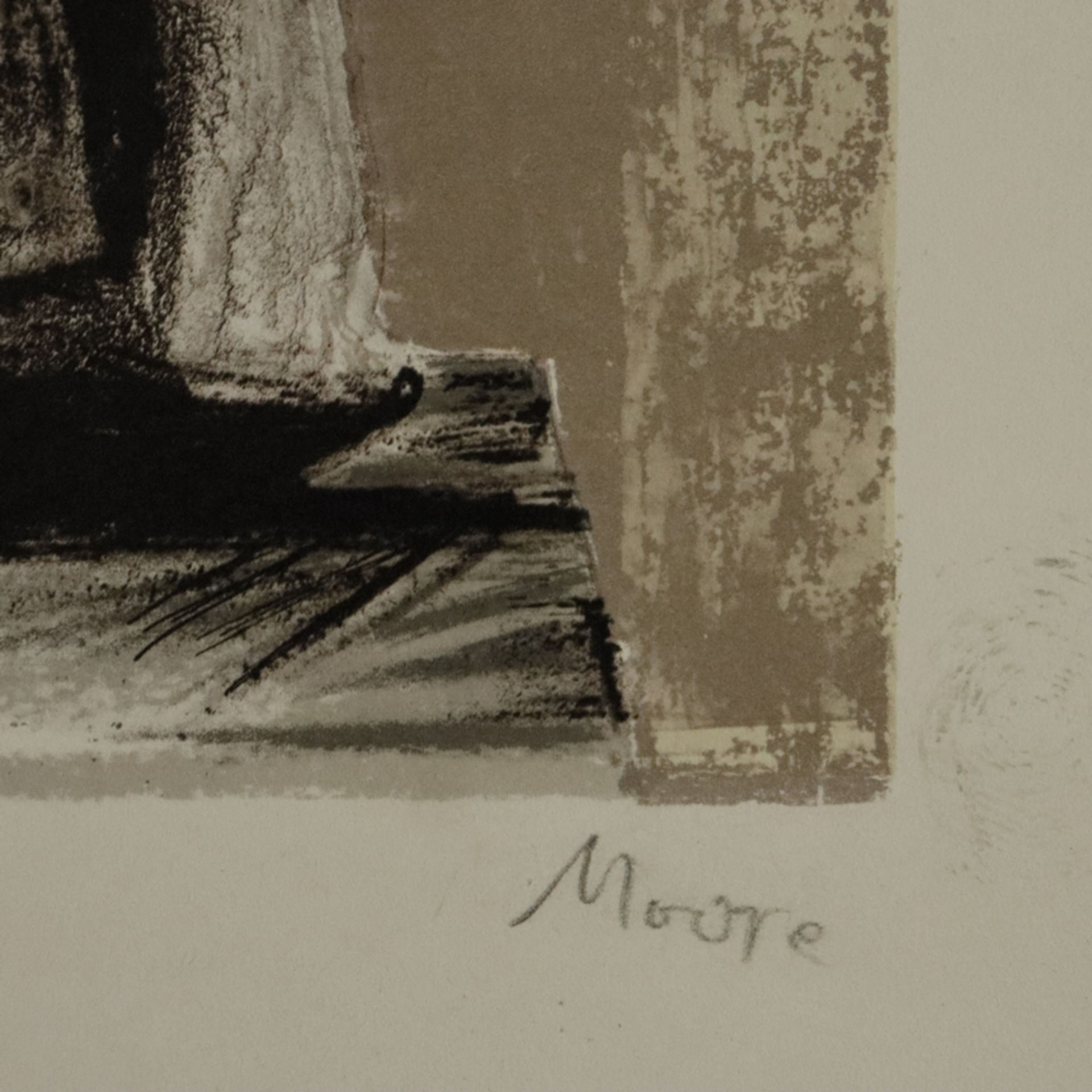 Moore, Henry (1898 Castleford - 1986 Much Hadam) - „Liegende Figuren“, abstrakte Figurenkomposition - Bild 5 aus 6