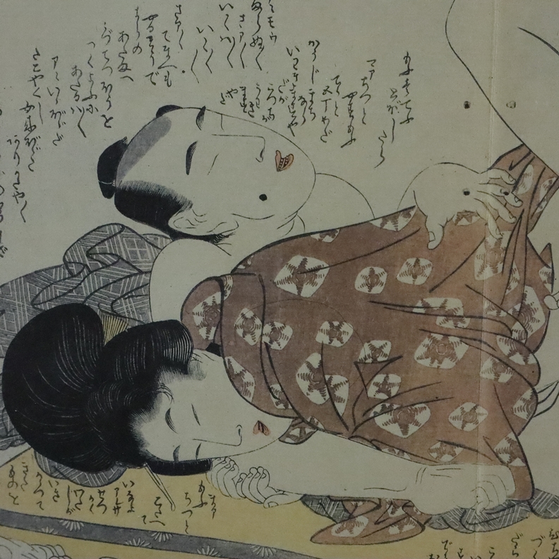 Kitagawa, Utamaro (1753-1806 japanischer Meister des klassischen japanischen Farbholzschnitts, nach - Image 3 of 4