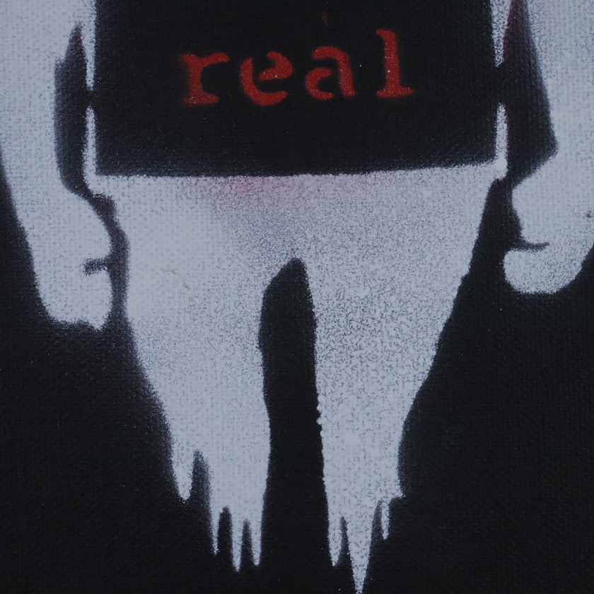 Banksy - "Dismal Canvas" mit Motiv "Keep it Real", 2015, Souvenir aus der Ausstellung "Dismaland" i - Image 4 of 8