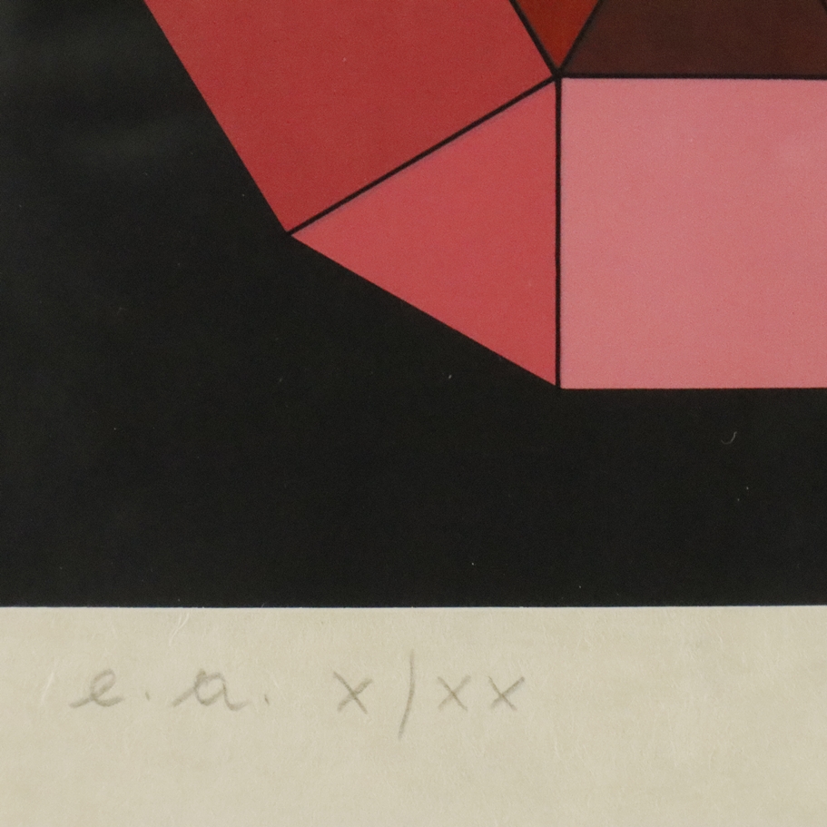 Vasarely, Victor (1908 Pecs - Paris 1997) - YKA (1989), Farblithographie auf Japan, unten rechts ha - Image 6 of 7
