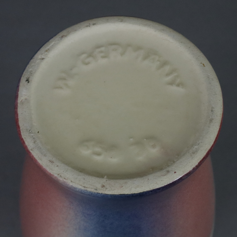 Mid Century Vase - Bay Keramik, Deutschland um 1960, Balusterform, sandfarbener Scherben, farbig gl - Image 8 of 8