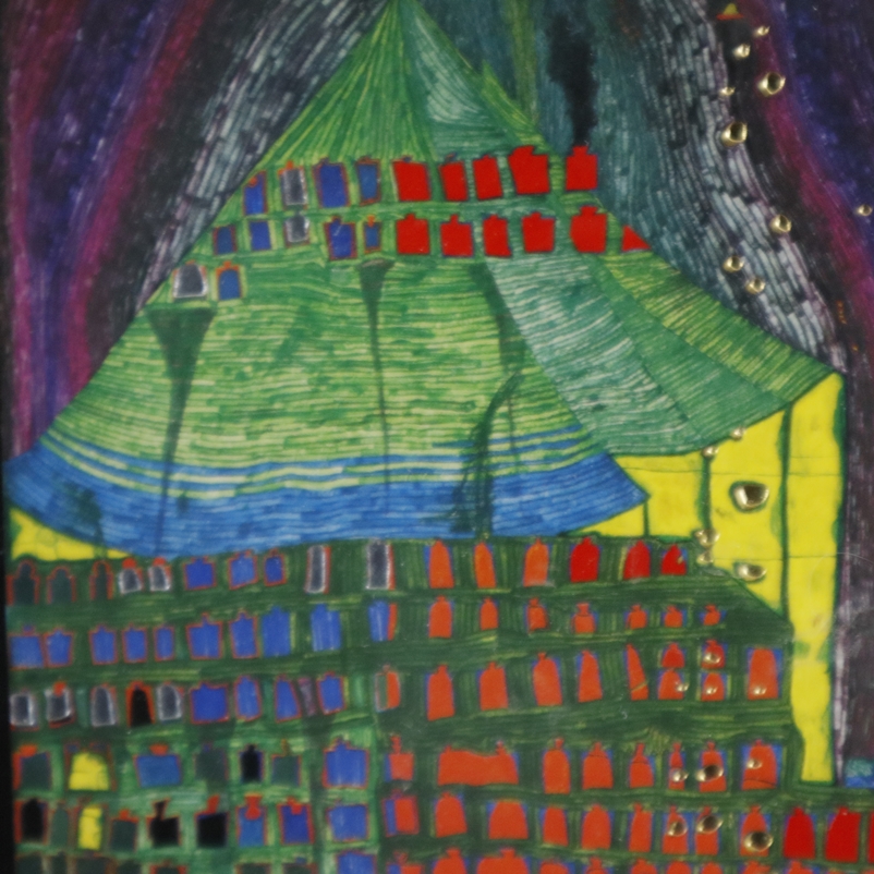 Hundertwasser, Friedensreich (1928 Wien - 2000 Queen Elizabeth 2, Pazifischer Ozean/Neuseeland) - V - Image 4 of 5