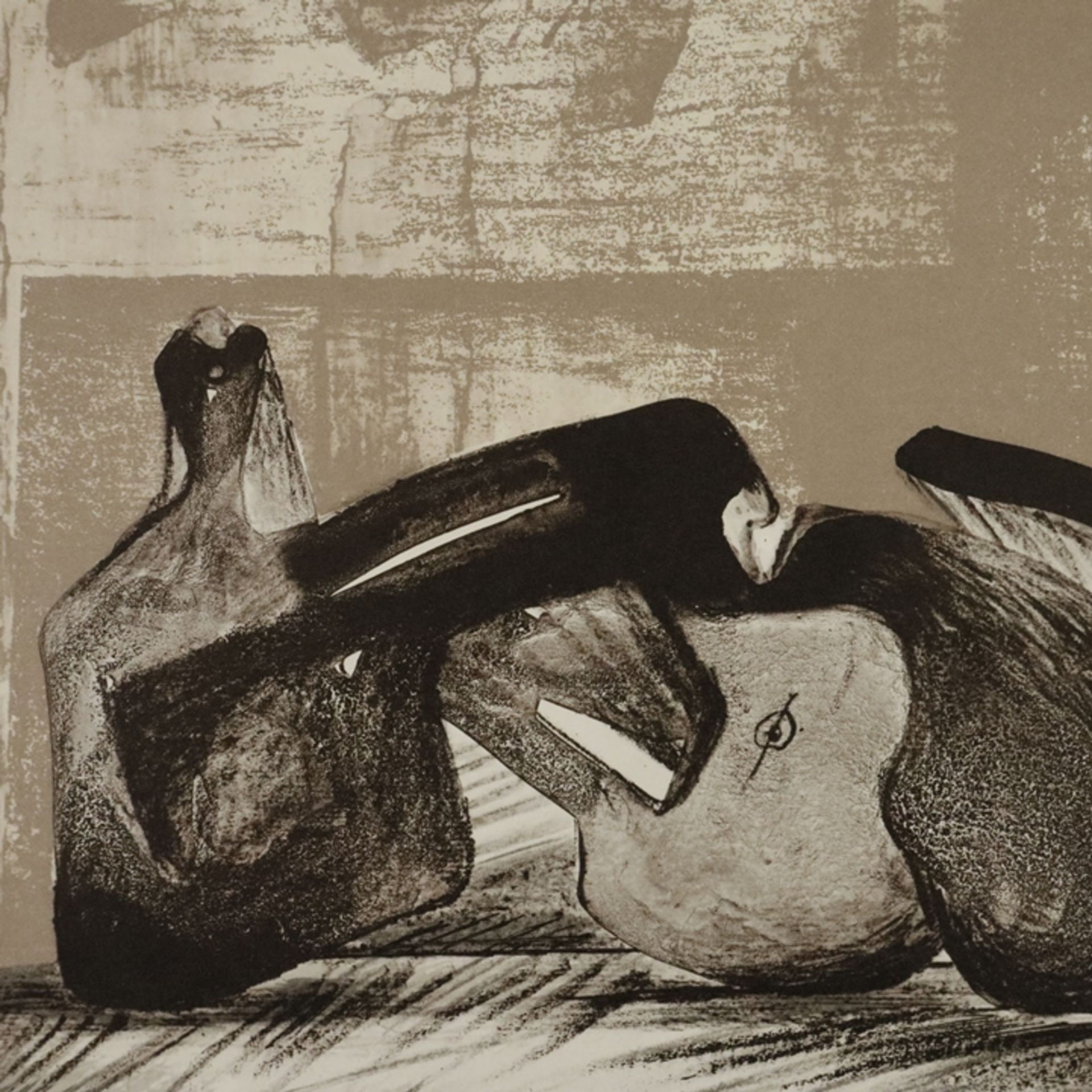 Moore, Henry (1898 Castleford - 1986 Much Hadam) - „Liegende Figuren“, abstrakte Figurenkomposition - Bild 3 aus 6