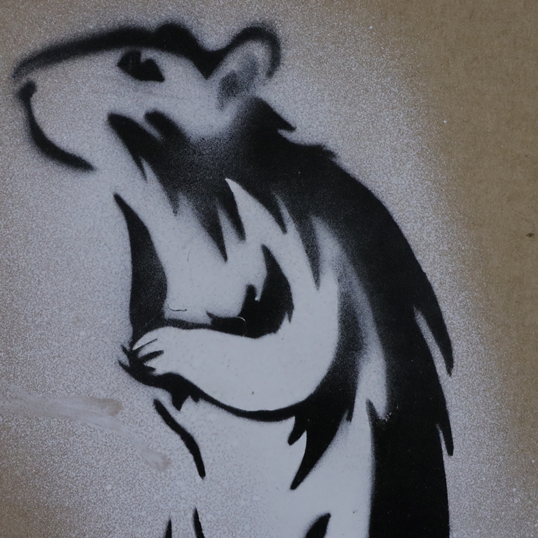 Banksy - "Ratte", 2015, Souvenir aus der Ausstellung "Dismaland" in Weston-super-Mare in Somerset, - Image 2 of 4