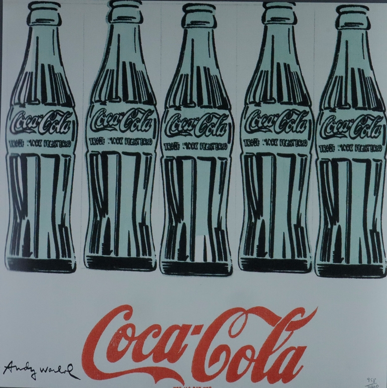 Warhol, Andy (1928 Pittsburgh - 1987 New York, nach) - "Coca Cola", Granolithographie auf festem Pa
