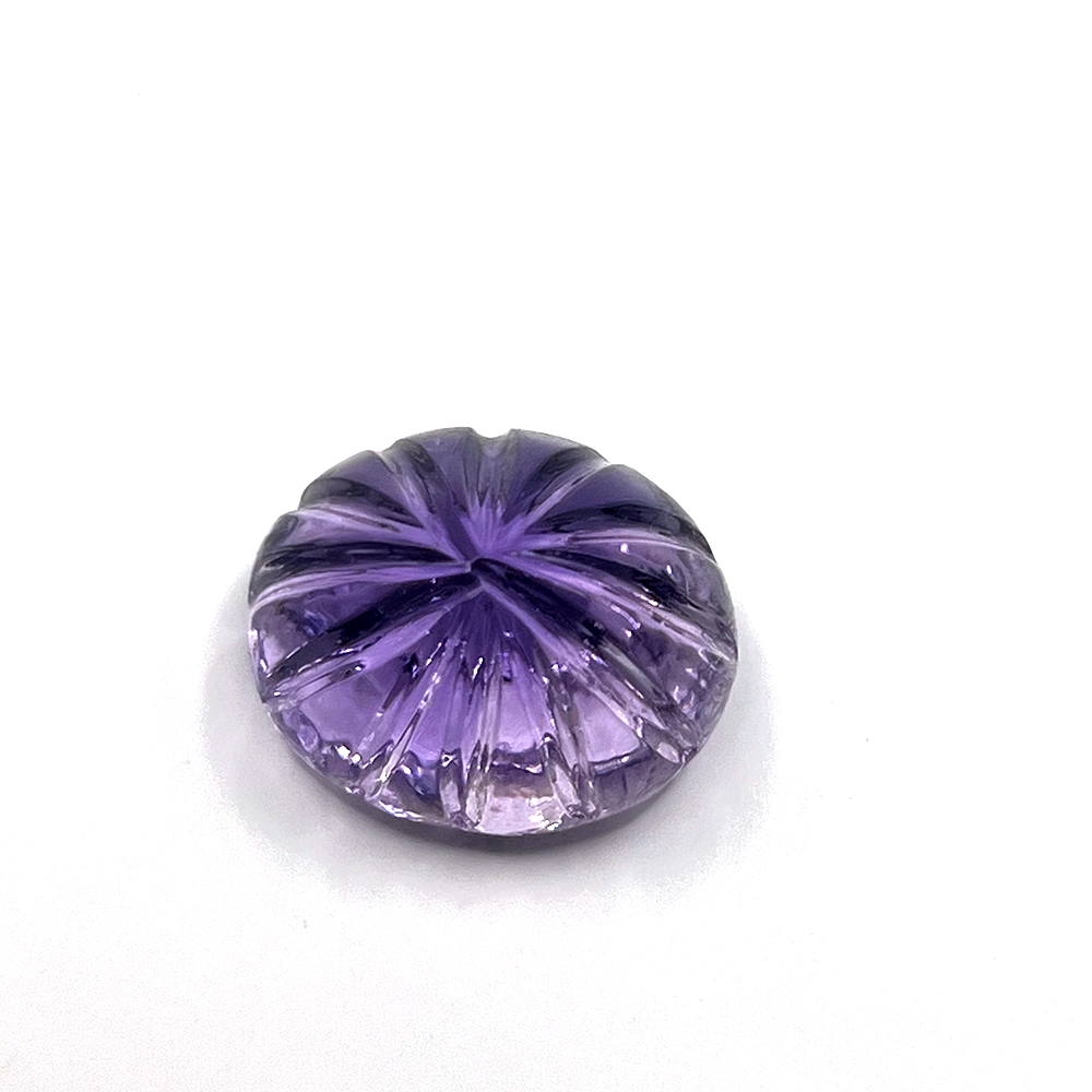 18.95ct Natural Carved Amethyst. Oval Cut.  GFCO Certified - Image 2 of 5