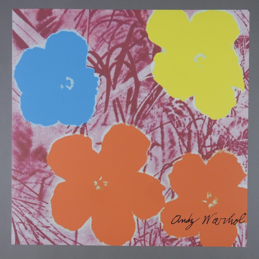 Warhol, Andy (1928 Pittsburgh - 1987 New York, nach) - "Flowers", 9 Granolithographien in verschied - Image 4 of 9