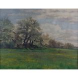 Egersdörfer, Andreas (1866 Nürnberg - 1932 Frankfurt am Main) - Wiesenlandschaft am Gehöft mit Hühn