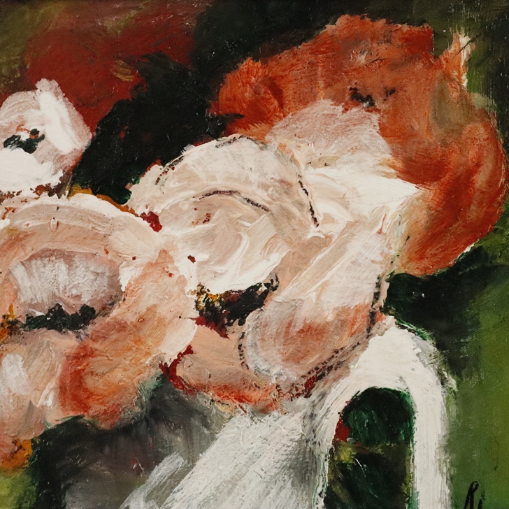 Alana (20/21. Jh. zeitgenössische deutsche Künstlerin) - "Blumen in Vase", Acryl auf Platte, unten - Image 3 of 5