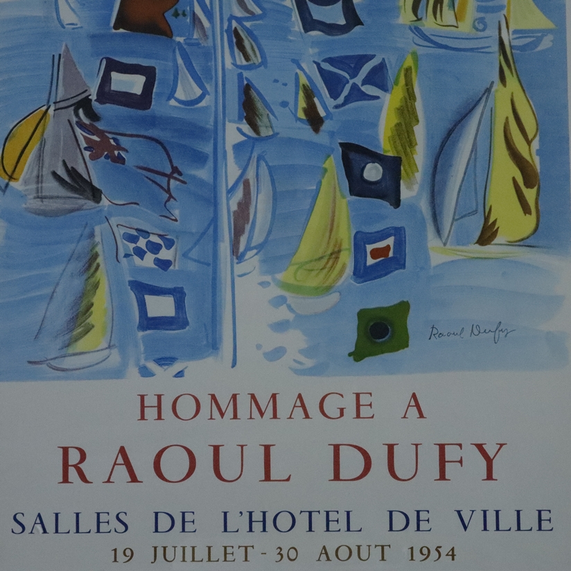 Dufy, Raoul (1877 Le Havre - Forcalquier 1953) - Hommage à Raoul Dufy Ville de Honfleur, 1954, Orig - Image 4 of 5