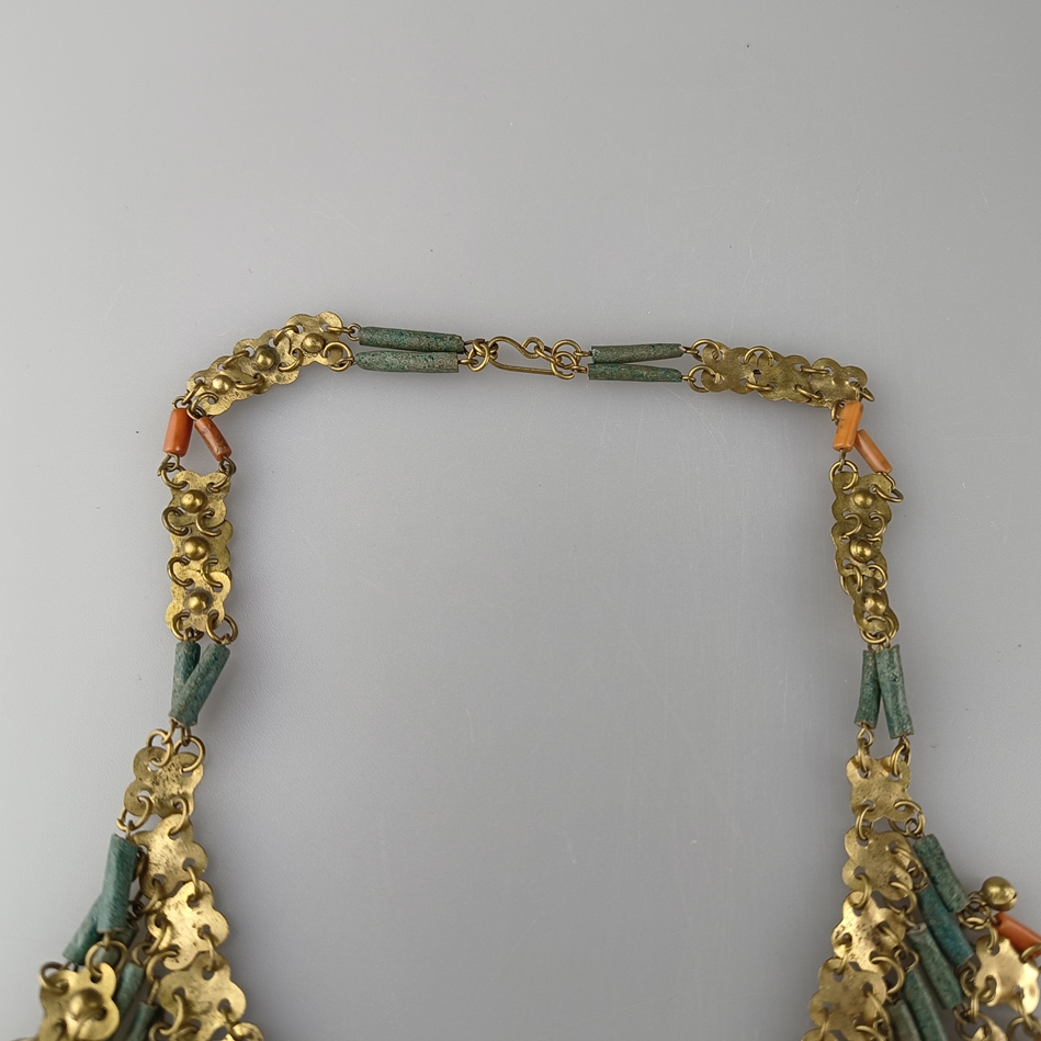 Schmuckset im altägyptischen Stil - Ägypten, 1.Hälfte 20.Jh., ca. 1920-30er Jahre, Collier und Armb - Image 6 of 6