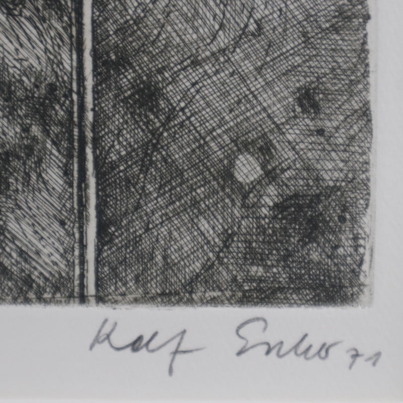 Escher, Rolf (*1936) - Ohne Titel, Radierung, unten rechts mit Bleistift handsigniert und datiert " - Image 7 of 7