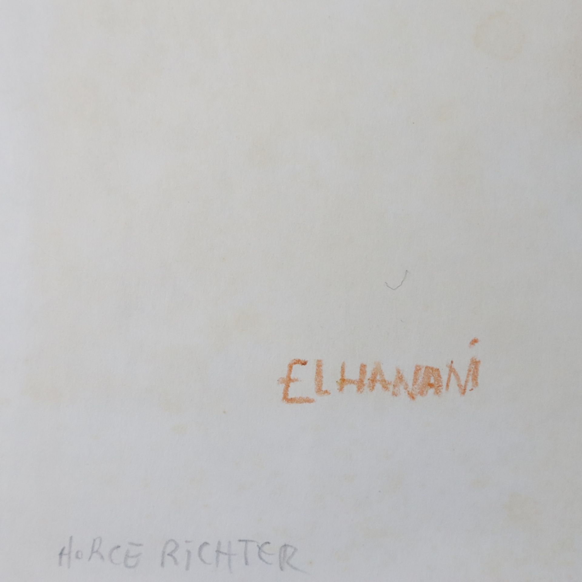 El Hanani, Jacob (*1947 in Casablanca/Marokko) - Figurenkomposition, Pastell auf Papier, verso sign - Bild 6 aus 6