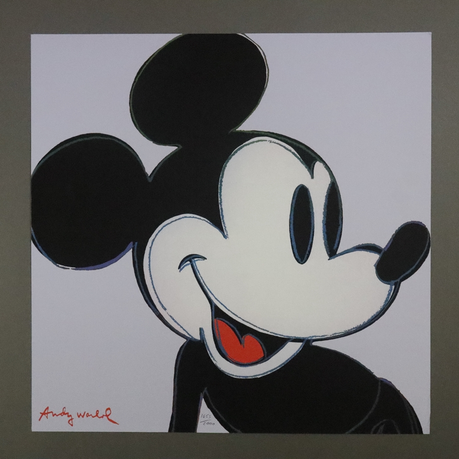 Warhol, Andy (1928 Pittsburgh - 1987 New York, nach) - "Mickey Mouse", 9 Granolithographien in vers - Image 4 of 11