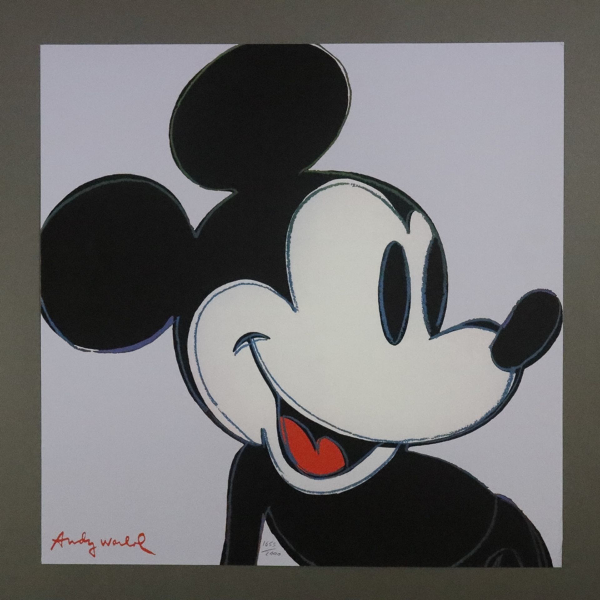 Warhol, Andy (1928 Pittsburgh - 1987 New York, nach) - "Mickey Mouse", 9 Granolithographien in vers - Bild 4 aus 11