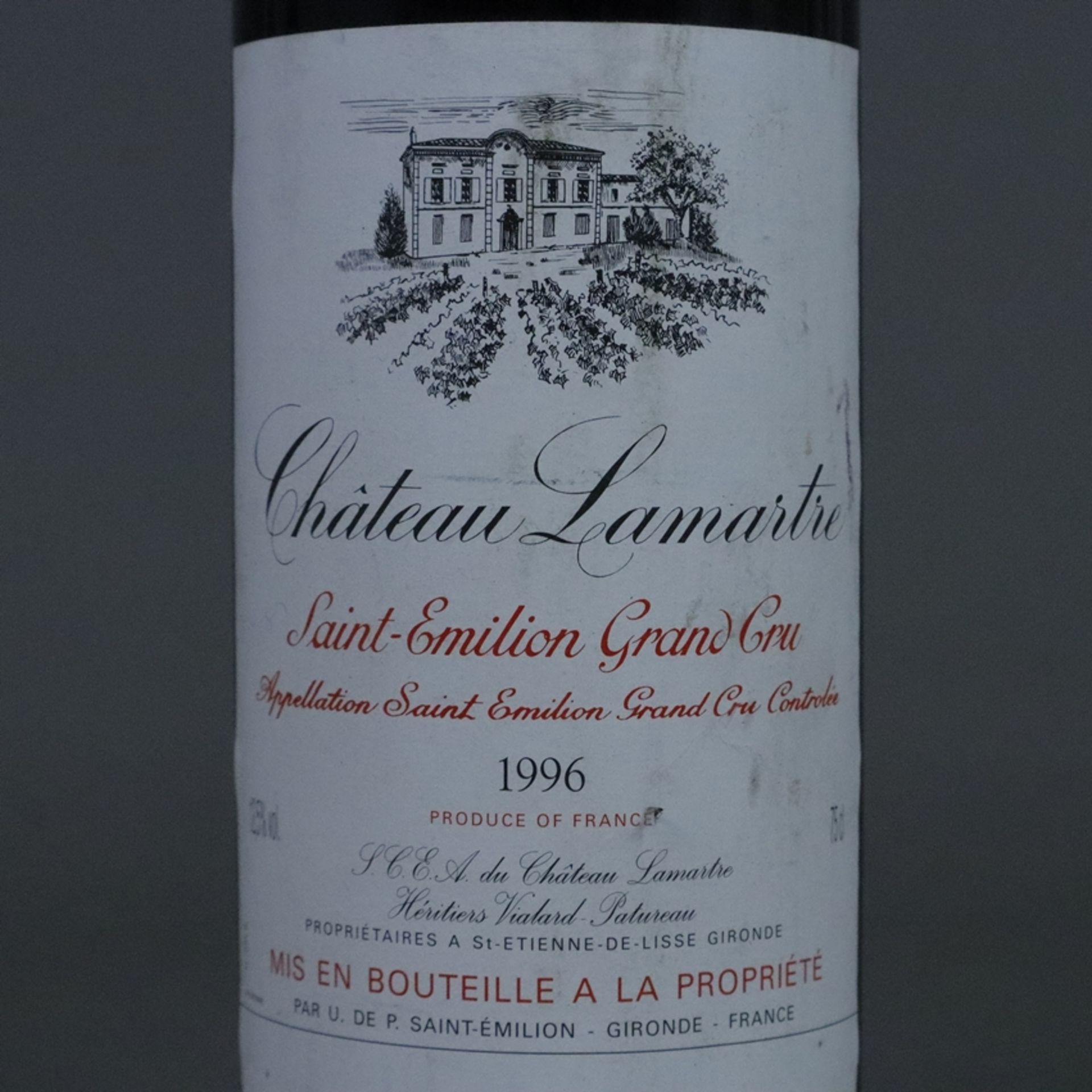 Weinkonvolut - 3 Flaschen, 1 x Château Lamartre Saint-Emilion Grand Cru, 1 x 1977 Château Haut-Loga - Image 6 of 10