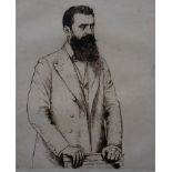 Struck, Hermann (1871 Berlin - Haifa 1944) - Portrait Theodor Herzl, Hrsg: Jüdischer Verlag Berlin,