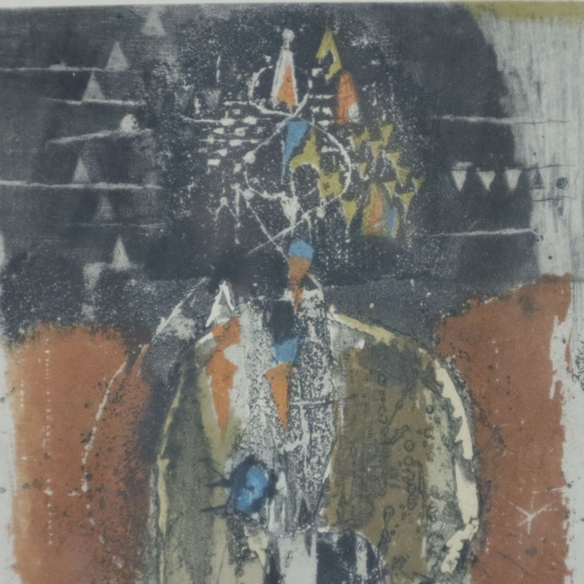 Friedländer, Johnny (1912 Pleß -1992 Paris) - Ein Paar abstrakte Kompositionen, jeweils eine Farbaq - Bild 6 aus 7