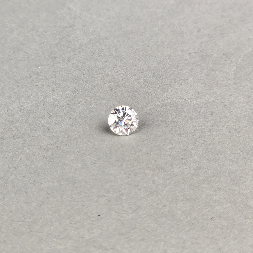Loser natürlicher Diamant mit Lasersignatur - Gewicht 0,50 ct., exzellenter runder Brillantschliff, - Image 3 of 8