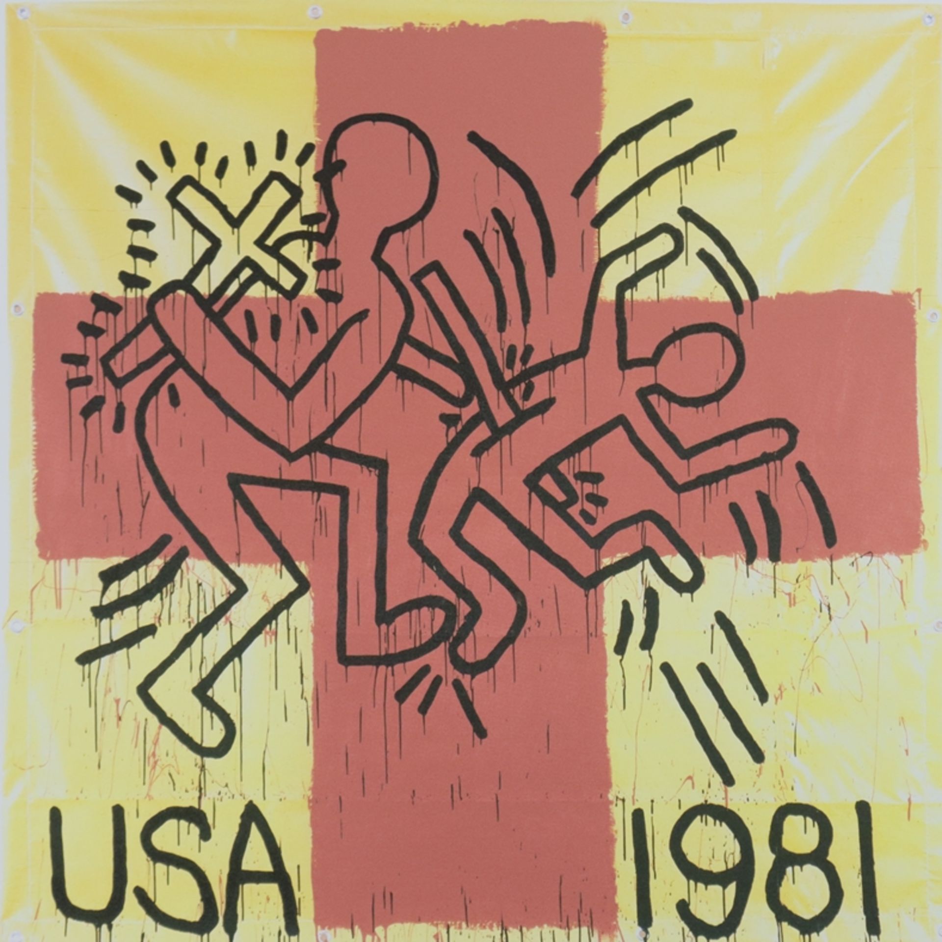 Haring, Keith (1958 Reading/Pennsylvania - 1990 New York City) - Ohne Titel (USA 1981), Farboffsetl - Bild 3 aus 6