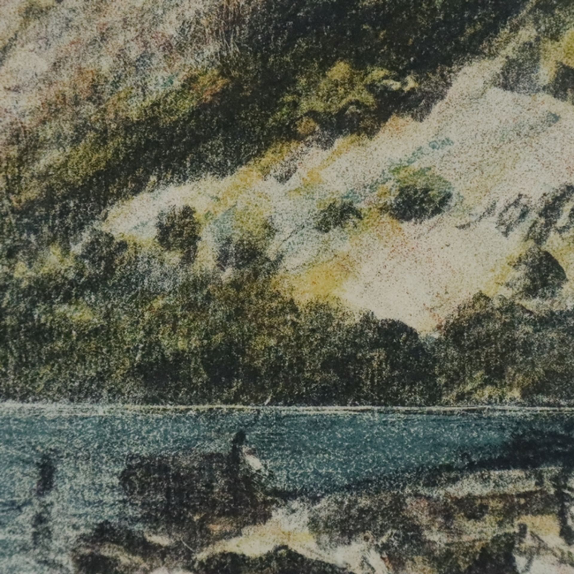 Corinth, Lovis (1858 Tapiau - Zandvoort 1925) - "Bergsee" aus der Mappe "Schweizer Landschaften" (1 - Bild 3 aus 4