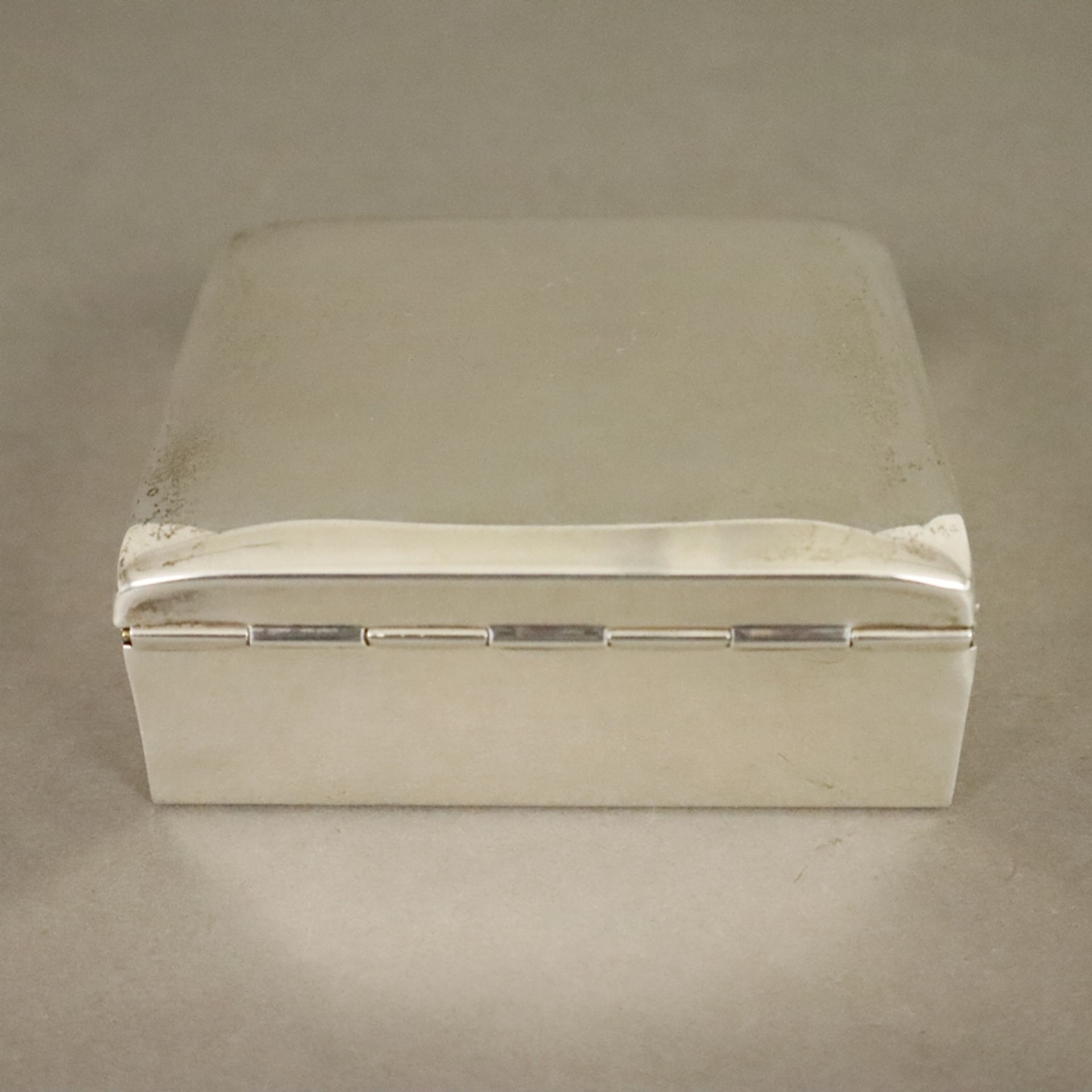 Zigarettendose - Poole USA, 925er Sterling Silber, schlichte rechteckige Form, leicht gewölbter Sch - Bild 4 aus 5